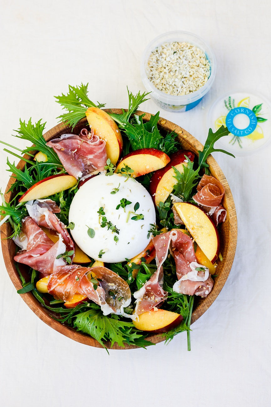 Sweet and Salty Peach Salad