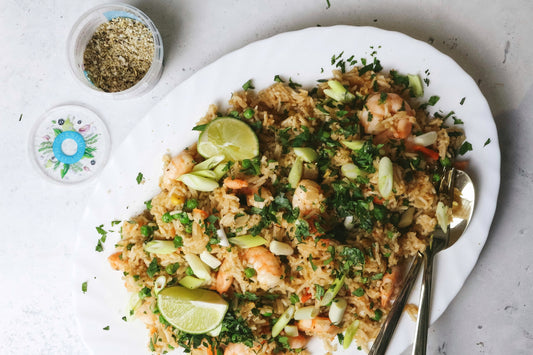 Prawn and Vegetable Pilau recipe with Cornish Sea Salt Roasting Salt