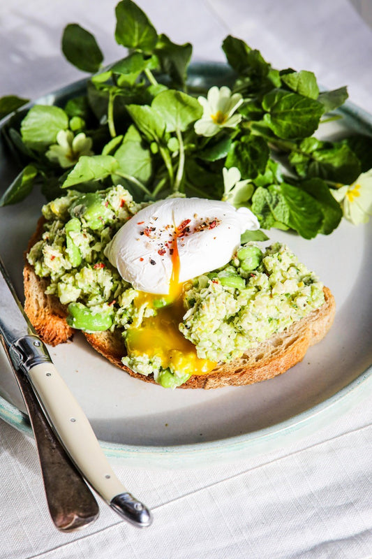 Smashed Broad Beans on Toast by James Strawbridge