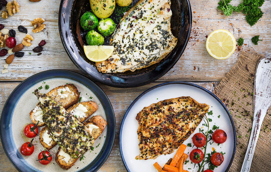 Three Cornish caught Ocean Fish with Five Cornish Sea Salts