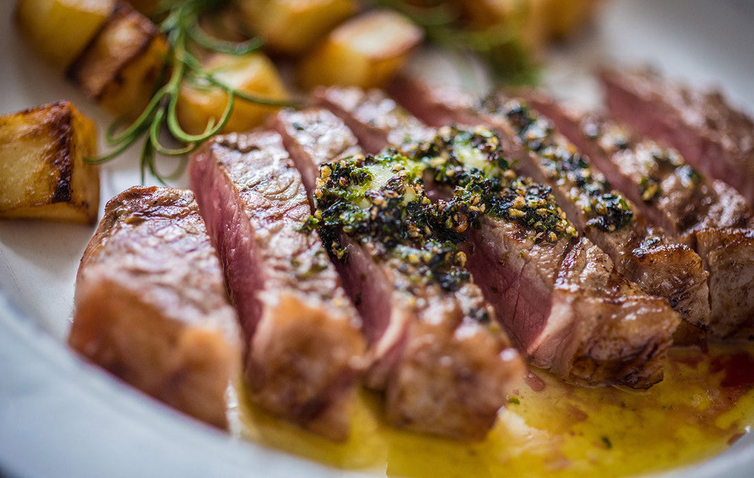 Griddled Sirloin Steak with Original Sea Pepper