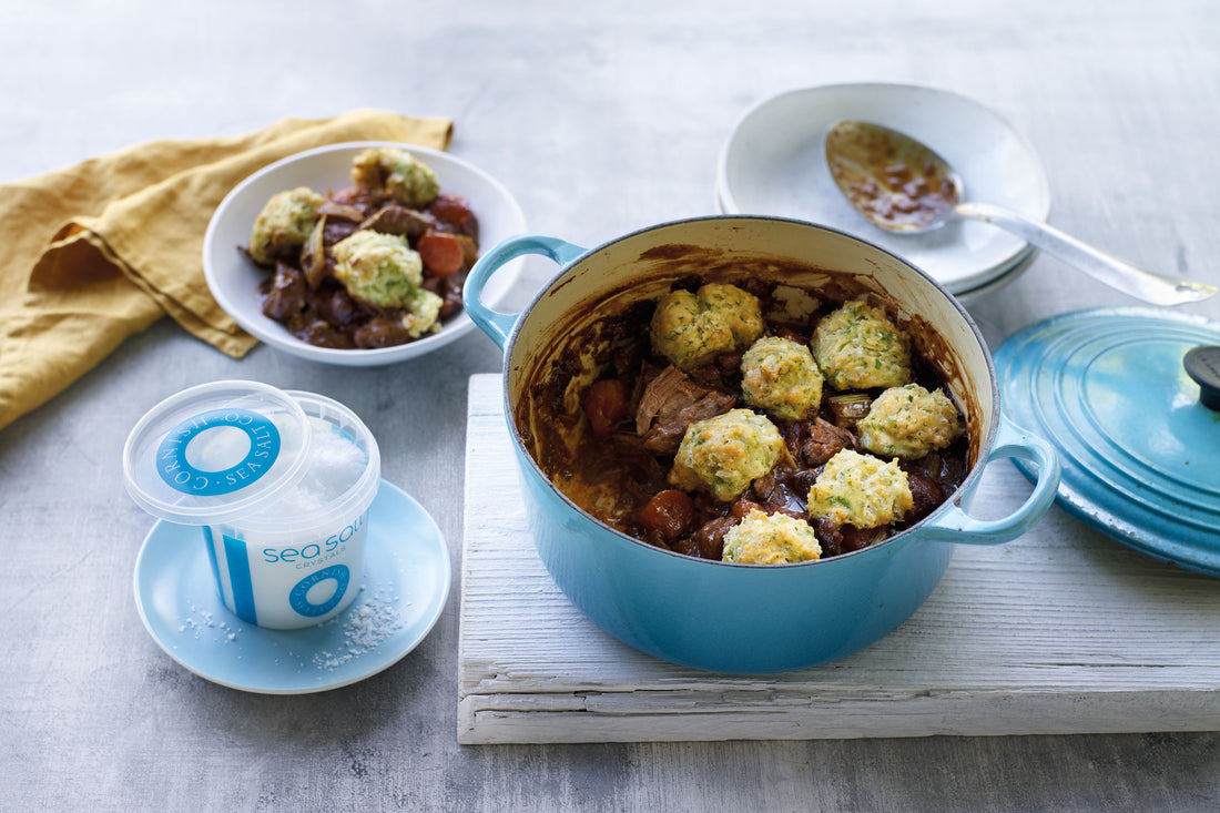 Winter Beef Stew with Dumplings