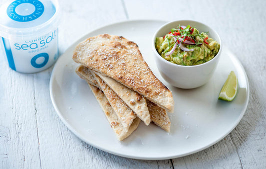 Salt Fried Flat Breads with Spicy Guacamole